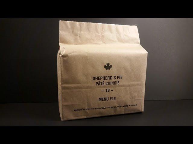 2018 Canadian IMP Shephard's Pie MRE Review Individual Meal Pack Tasting Test