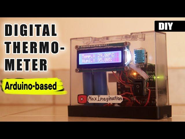 DIY Digital Thermometer | Temperature & Humidity Display | Step-by-step Arduino Project