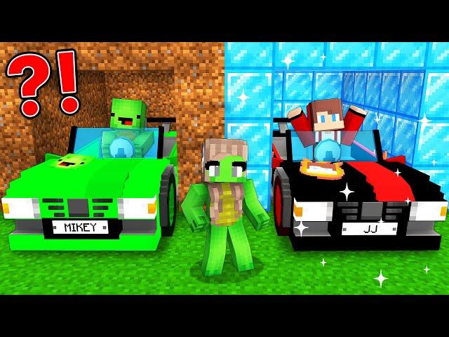 JJ and Mikey Super Cars Battle - Family Racing - Maizen Minecraft Animation