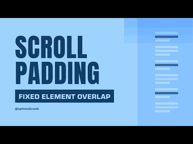 CSS Scroll-Padding | An Easy Fix for Fixed Header Overlap