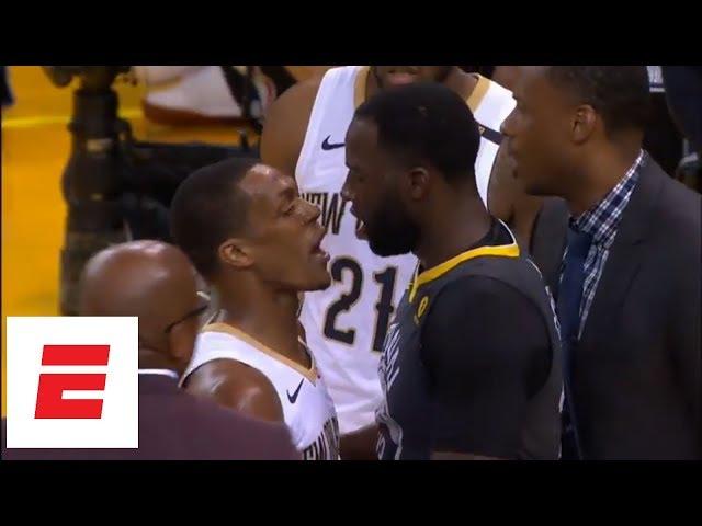 Draymond Green, Rajon Rondo get into altercation during Game 2 of Warriors vs. Pelicans | ESPN