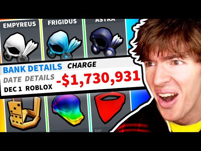 He spent $1.7mil on ROBLOX ITEMS... now he's broke