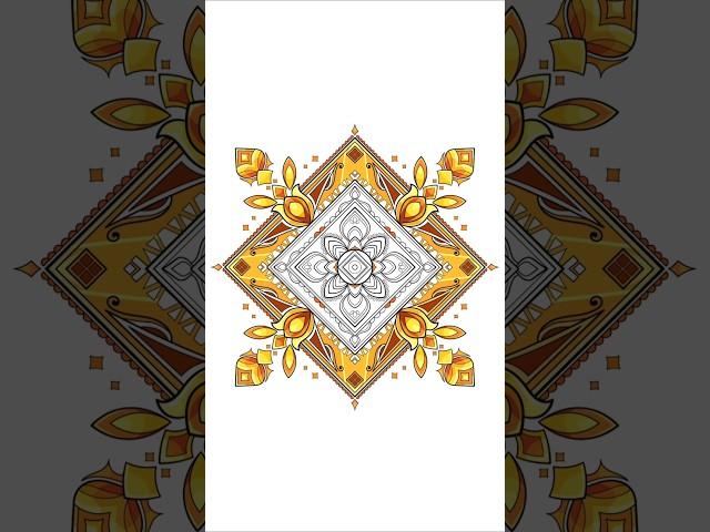 Mandala Coloring Timelapse  Relaxing Art Video #shorts