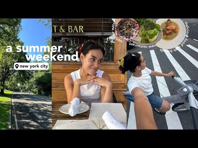 a wholesome summer weekend in nyc | bike rides & delicious food with friends