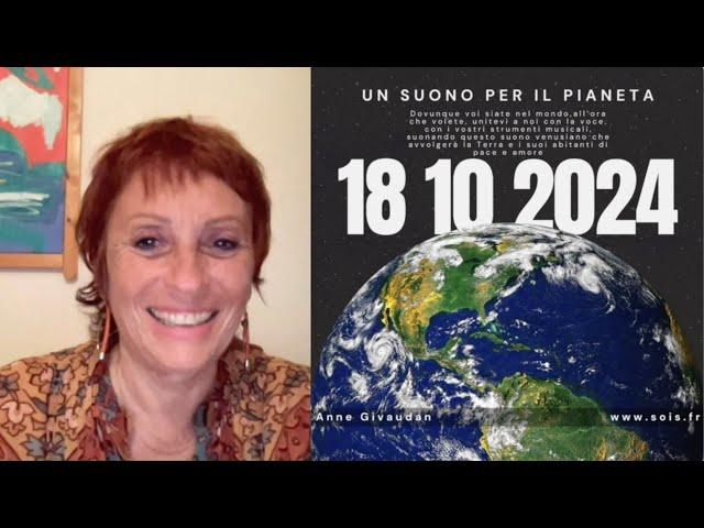 Anne Givaudan racconta il suono ricevuto da Venere per fare il 18.10 per avvolgere la Terra di Pace