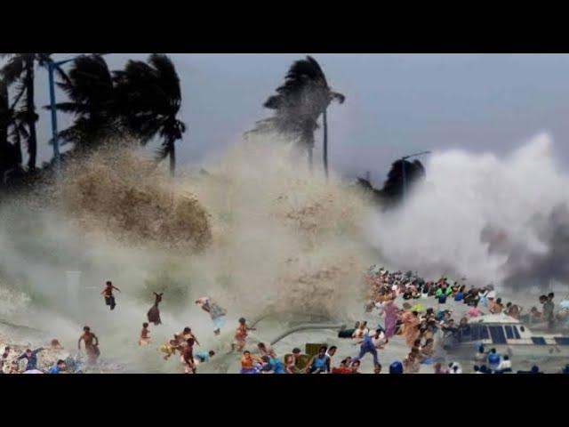 Now..!! Footage of Category 5 Hurricane Milton with 180 mph winds in Yucatan, Mexico