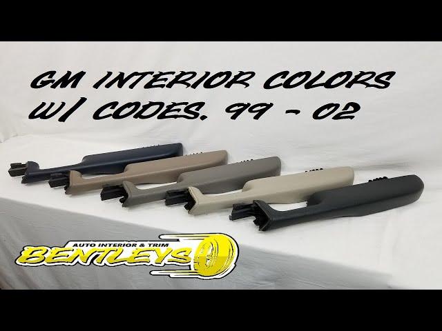 1999 - 2002 GM INTERIOR COLORS RPO TRIM CODE COMPARISON CHEVY GMC SILVERADO SIERRA TAHOE SUBURBAN