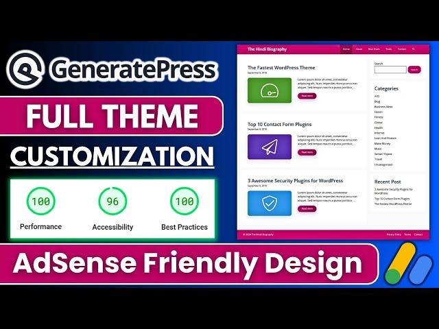 GeneratePress Theme Customization With New Pink Design 2024