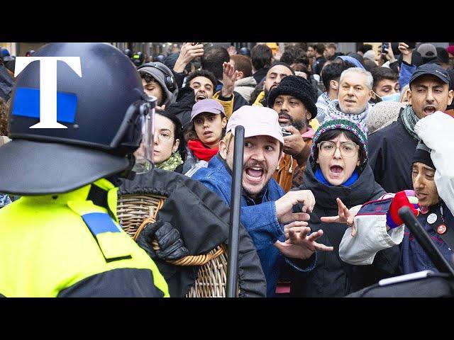 LIVE: Amsterdam protesters defy ban in support of Palestine