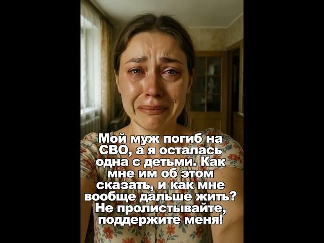 Мой муж погиб на СВО, а я осталась одна с детьми. Как мне им об этом сказать, и как мне дальше жить?
