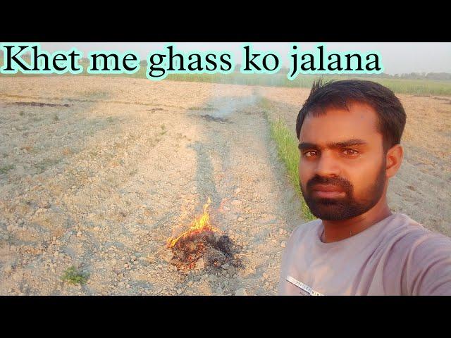 Khet me sukhe ghas ko jalana hai || Vishal Gautam Vlogs || #dailyvlog