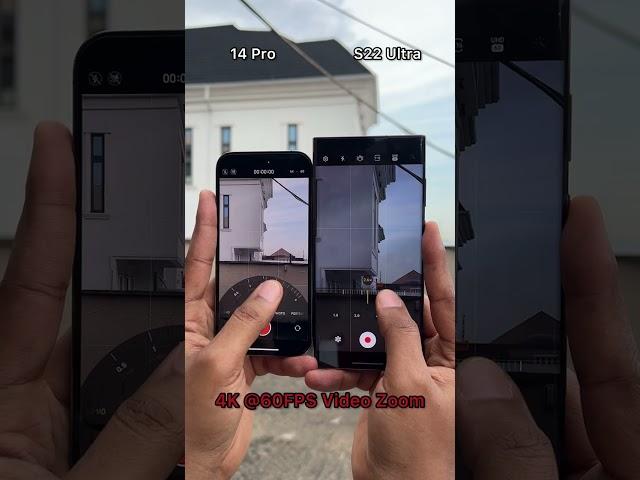 iPhone 14 Pro vs Samsung S22 Ultra 4K @60FPS Zoom Comparison