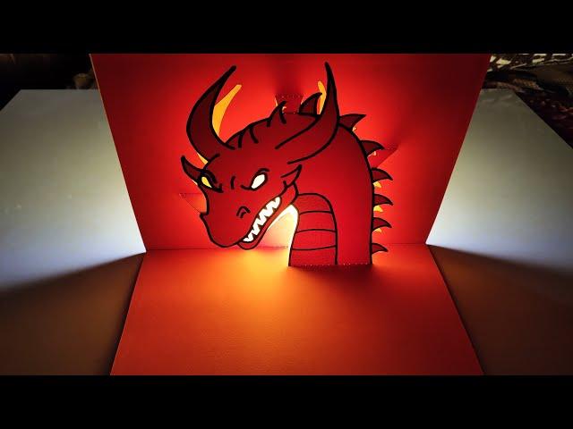 Dragon pop up card / 3d dragon