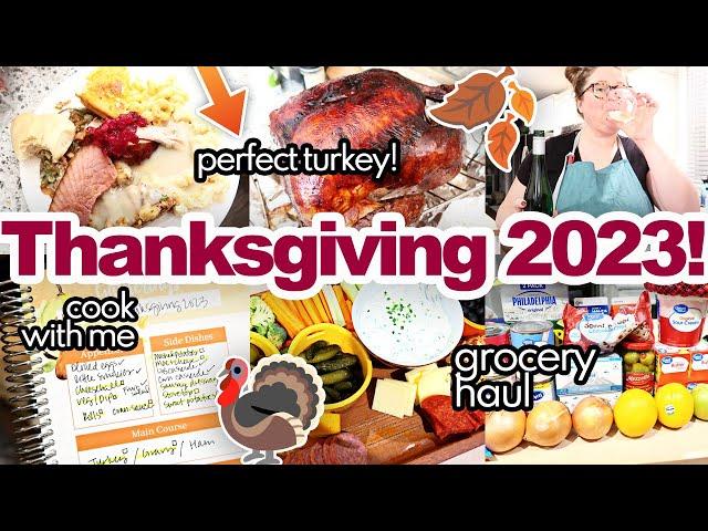  HUGE THANKSGIVING DINNER 2023! Prep, shop and cook with me!