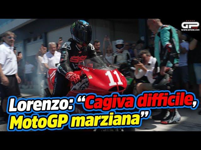 Jorge Lorenzo in sella alla Cagiva C594: "Più difficile, ma la MotoGP è marziana, fa paura"