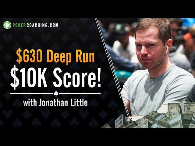 Deep Run in a $630 Online Tournament [$10,000 SCORE]