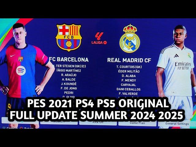 TUTORIAL UPDATE PATCH OPTION FILE PES 2021 PS4 PS5 SUMMER SEASON 2024 2025 | COMO 1907 OXFORD