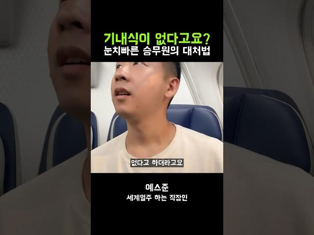 기내식이 없다고요?? 눈치빠른 승무원의 대처법 #shorts