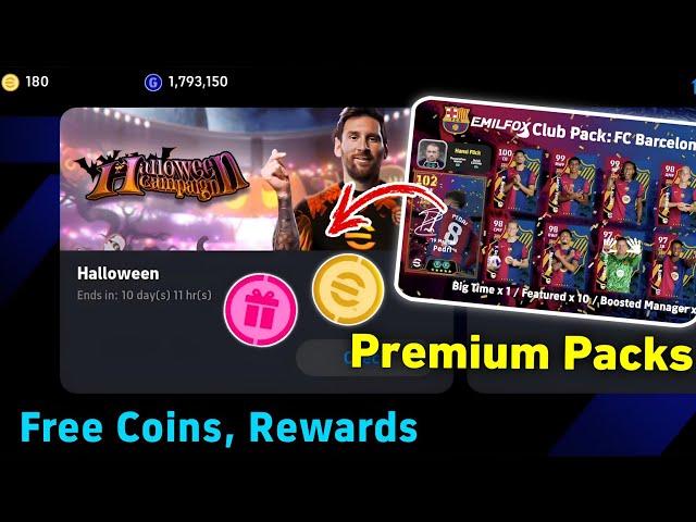 Upcoming New Halloween Campaign Rewards | Free Coins, New Premium Club Packs | eFootball 2025