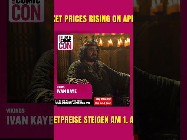 Ivan Kaye aka King Aelle at the German Film & Comic Con on 4th May 2024! Ticket Link in Description