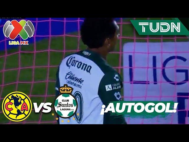 ¡AUTOGOLAZO! Mala suerte de Rodríguez | América 3-0 Santos | Liga Mx -AP2024 - J12 | TUDN