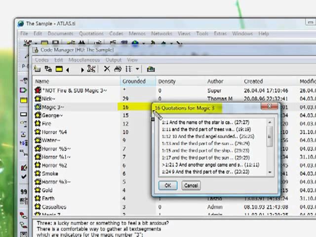 ATLAS.ti Tutorial: Code Management (1/2) - An overview of the Code Manager