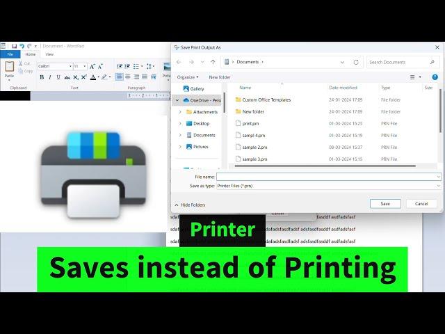 Printer Saves Instead of Printing in Windows 10/11 {Easy FIX} 3 Methods