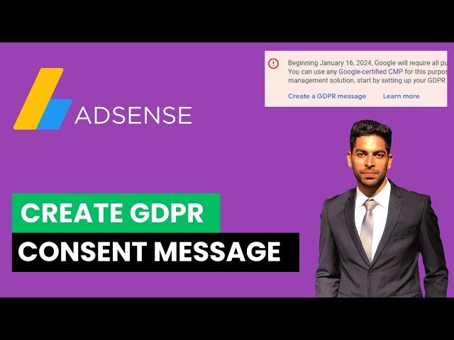 Create a GDPR Message: GDPR Consent Message in Adsense (2024)