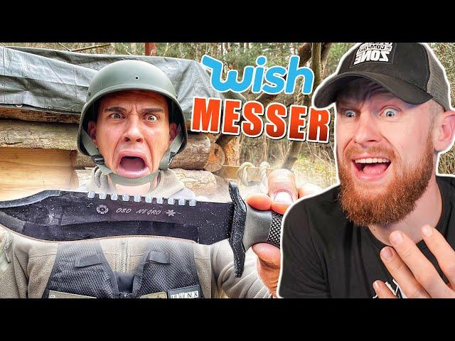 Billiges WISH Bushcraft MESSER im EXTREM TEST von Survival Mattin | Fritz Meinecke reagiert