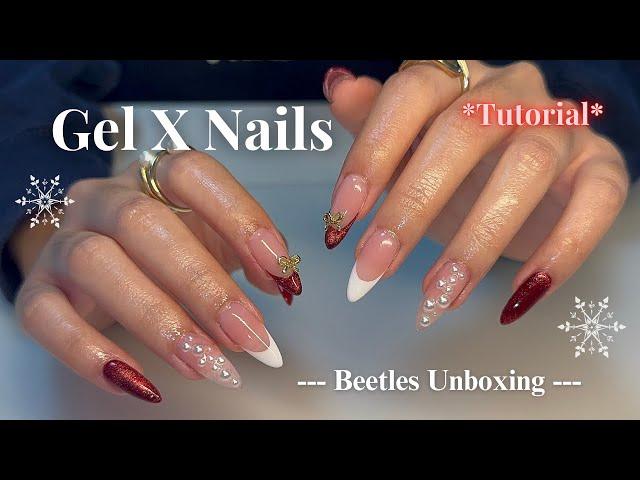 Watch me do a Gel X Set ‧ ₊˚⊹ | Beetles Unboxing + Tutorial