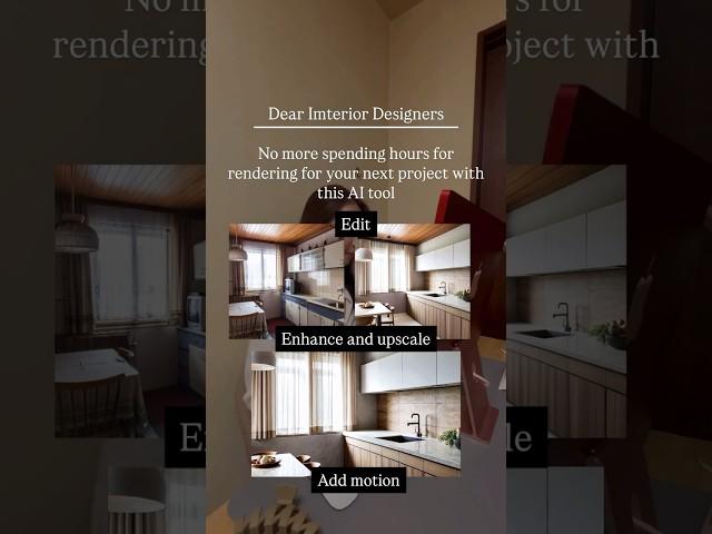 No more spending hours for rendering for your next project #interiordesign #interiordesigner #ai