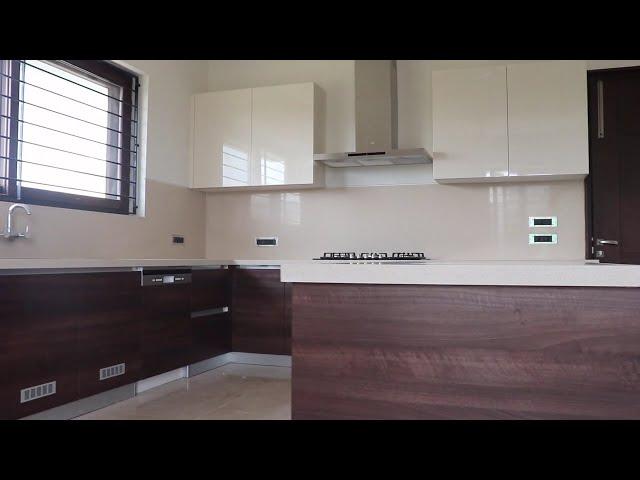 Modular Kitchen (cabinets without handle) with Island counter in Chennai