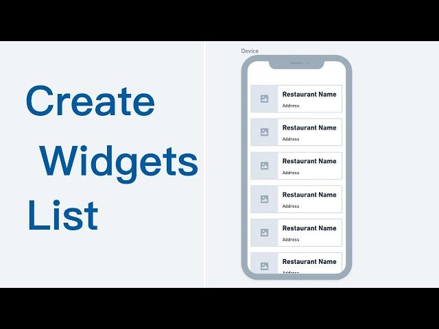 Create List of Widgets Flutter