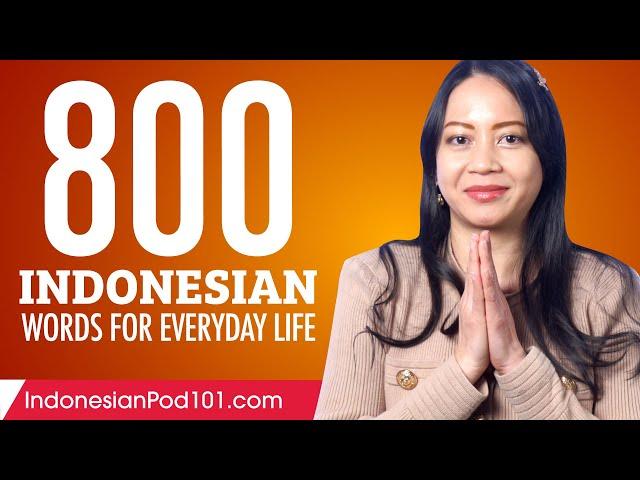 800 Indonesian Words for Everyday Life - Basic Vocabulary #40