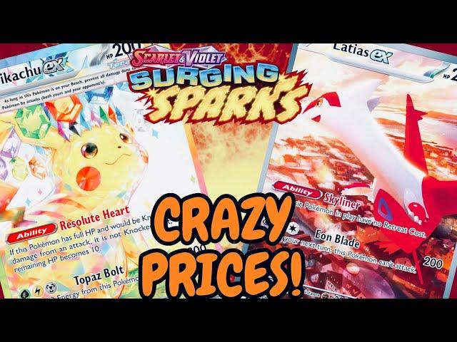 In Depth Look at the CRAZY Prices of Surging Sparks Pokemon Cards!