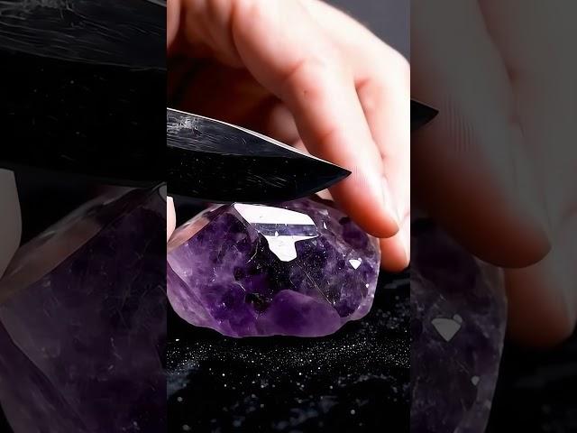 #youtubeshorts #amethyst #february #februarybirth #birthstone #asmr #asmrsounds #gemcutting