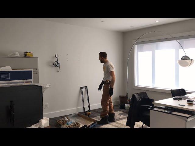 Time-Lapse How to install 75 inch TV alone