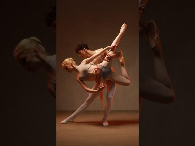  Model poses for photoshoot Ballet. Model Anna and Artem