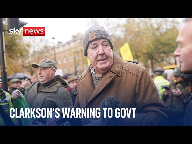 'It's the end': Jeremy Clarkson's stark warning to ministers as he joins farm protest