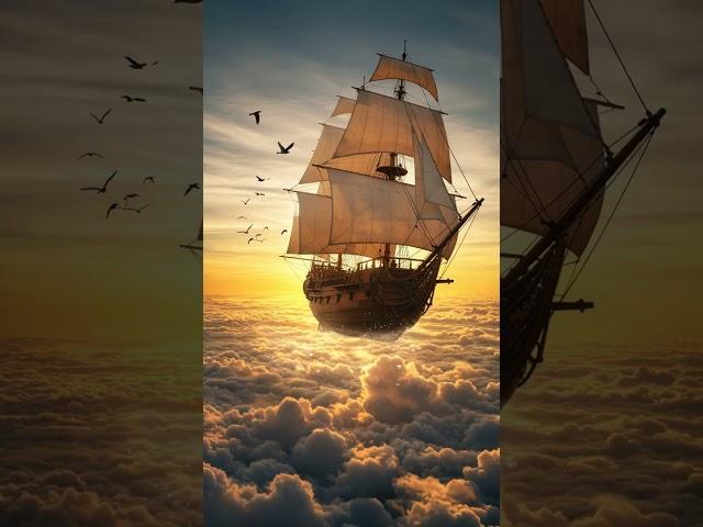 #shorts பறக்கும் கப்பல் The Skybound Voyager.  #viral #love #art #viralvideo #cartoon #drawing