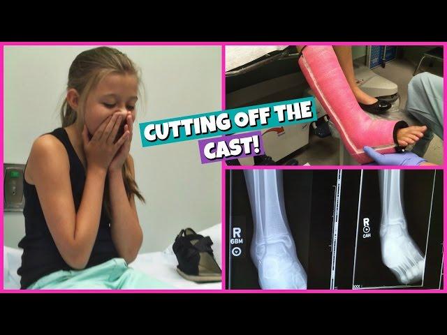 GABRIELLE GETS HER CAST CUT OFF!