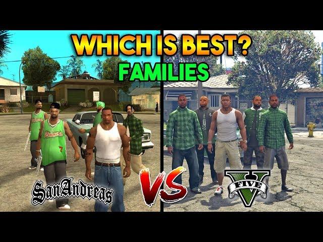 GTA 5 VS GTA SAN ANDREAS GROVE STREET FAMILIES : WHICH IS BEST?