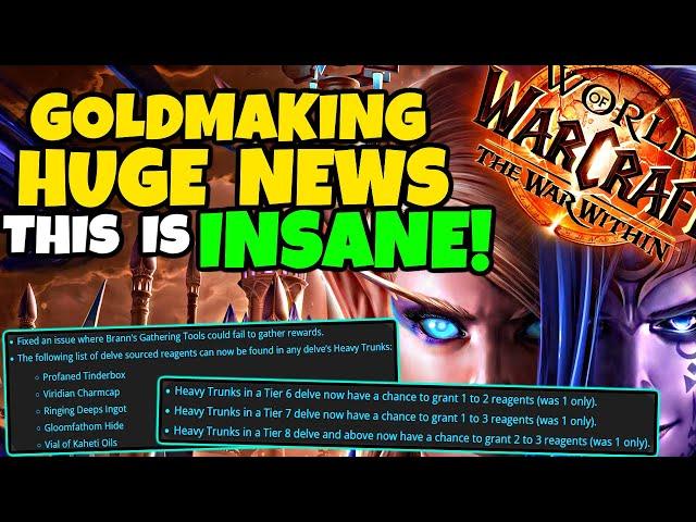 HUGE NEWS For Goldmaking in The War Within - This is INSANE!