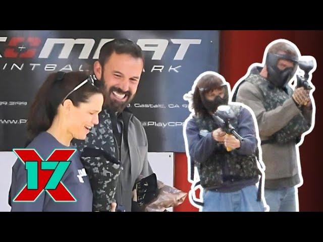 Ben Affleck & Jennifer Garner Team Up For Battle At The Paintball