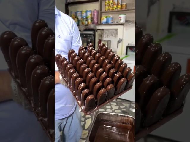 India's Most Loved  Chocobar Ice Cream Making  #icecream #streetfood #shorts