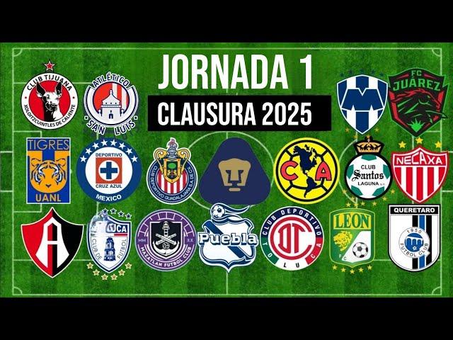 ️ JORNADA 1 LIGA MX 2025 