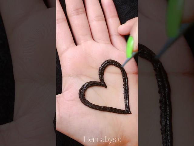 Heart Shape Mehndi design #shorts #hennabysid #valentine2023