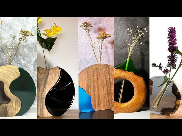 DIY 6 Amazing Ideas Epoxy Resin and Wood Vases