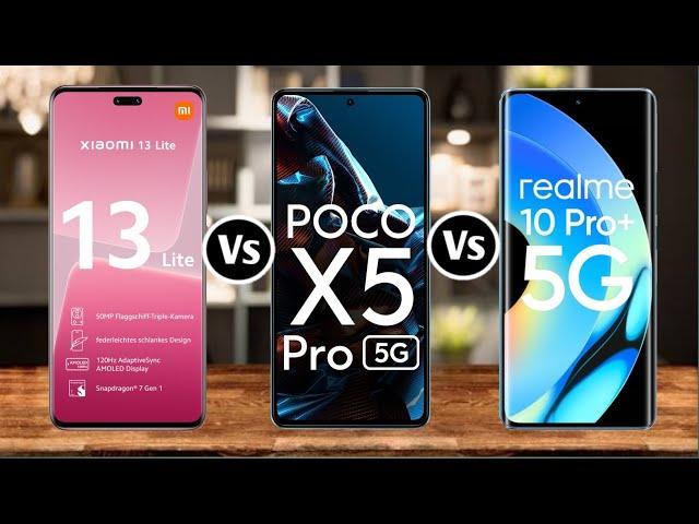 Xiaomi 13 Lite Vs Poco X5 Pro Vs Realme 10 Pro+ @theprtech