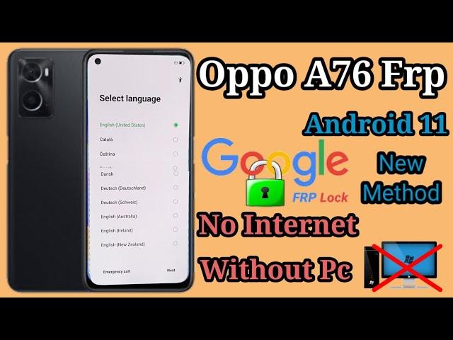 Oppo A76 Frp Bypass|Oppo Cph2375 Google Account Unlock Android 11 Without Pc No Internet New Method